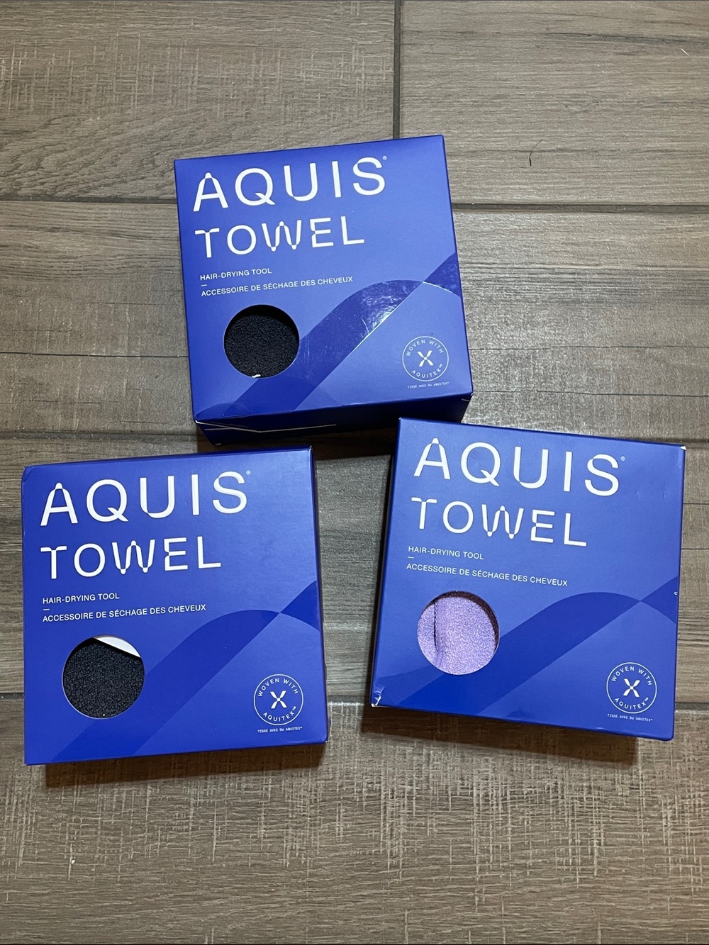 Aquis Towel Hair-Drying Tool Set (Includes Black & Lilac Options)